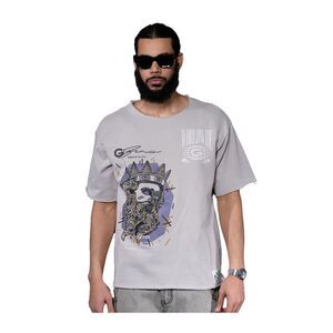 Gunzinii Crew Neck T-Shirt Worldwide Mens Grey GZ692